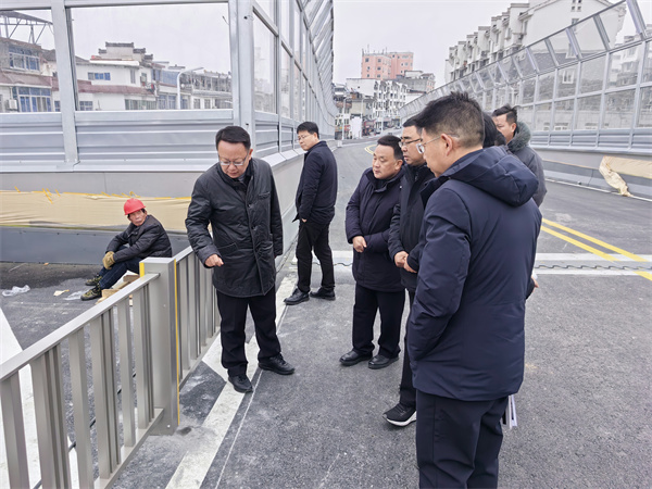 1月20日，汪凱書記到跨鐵路橋項(xiàng)目進(jìn)行調(diào)研，洪董、張總陪同。.jpg